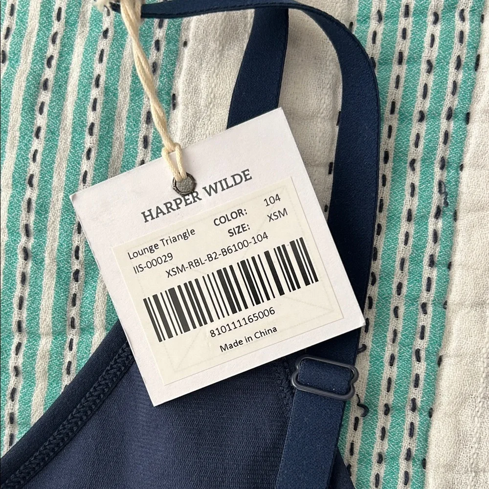 Harper Wilde Navy Ribbed Bralette - Picture 6 of 7